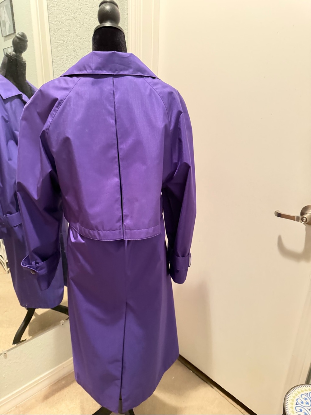 Purple Trench Coat - Classic Women's Trench - Picture 4 of 11